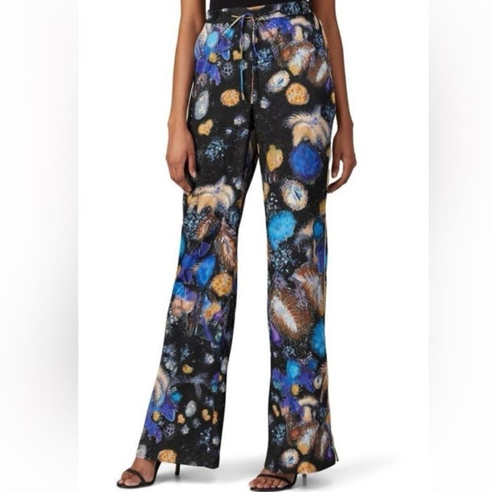 PETER PILOTTO Fireworks Abstract  Printed Twill Trousers Pants - Sz 6